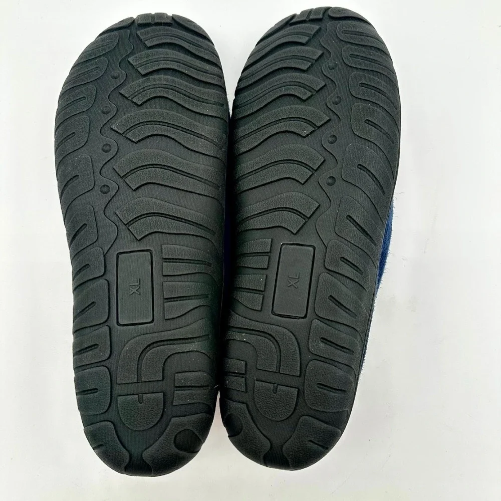 Totes Toasties Men's Memory Foam Loafer Slippers - Navy Blue (Size XL 11-12) NEW